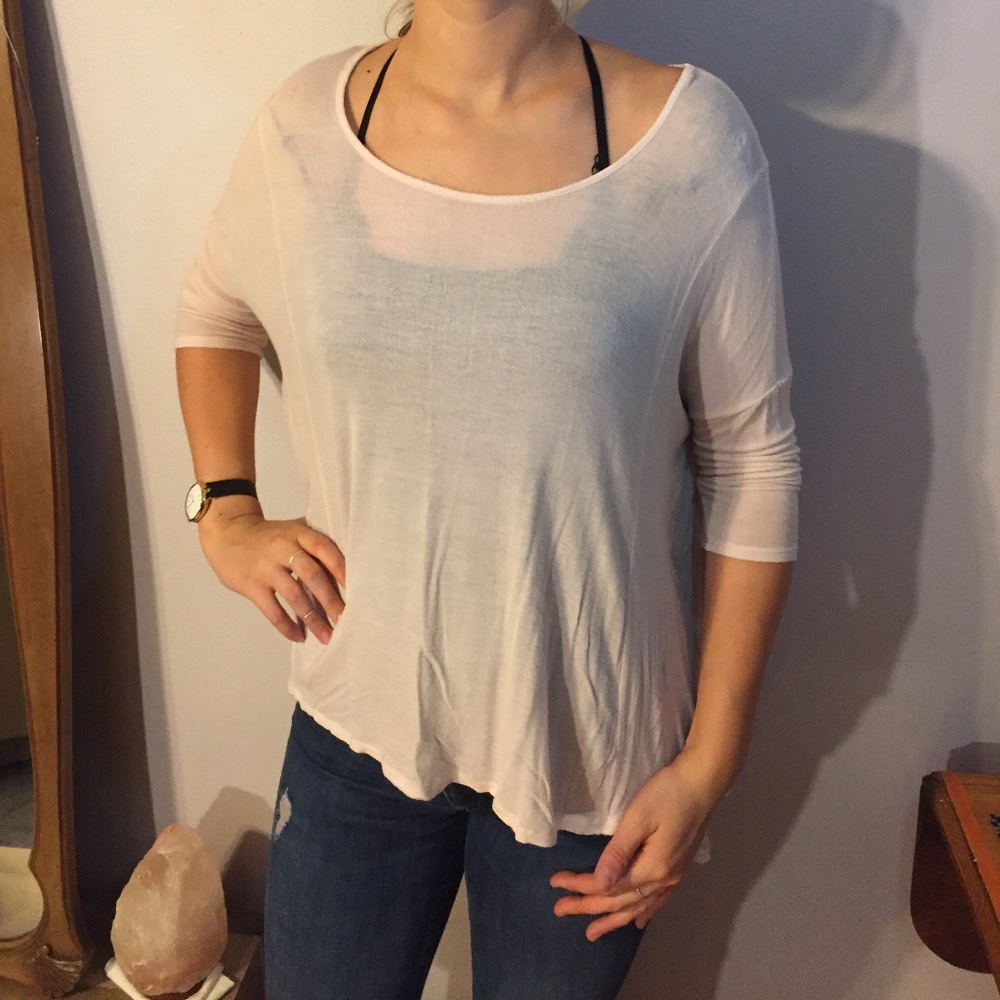 Light Pink Off Shoulder Top
